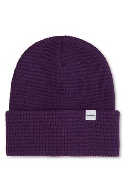 Druthers Organic Cotton Waffle Knit Beanie in Royal Purple