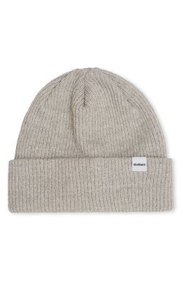 Druthers Rib Recycled Cotton Knit Beanie in Lt Grey Heather