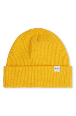 Druthers Rib Recycled Cotton Knit Beanie in Sunflower