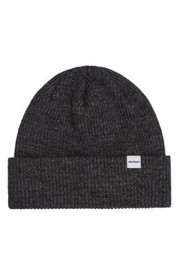 Druthers Ribbed Recycled Cotton Blend Beanie in Charcoal