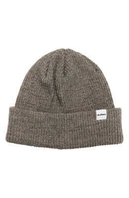 Druthers Ribbed Recycled Cotton Blend Beanie in M Grey