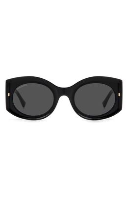 Dsquared2 51mm Round Sunglasses in Black /Grey