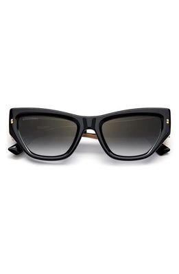 Dsquared2 54mm Cat Eye Sunglasses in Black/gold/grey 