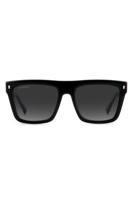 Dsquared2 54mm Flat Top Sunglasses in Black /Grey Shaded
