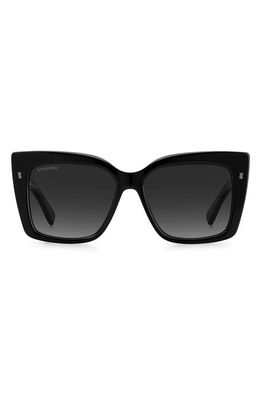 Dsquared2 54mm Rectangular Sunglasses in Black /Grey