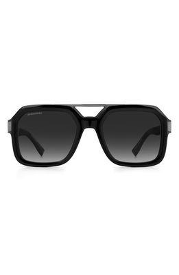 Dsquared2 54mm Square Sunglasses in Black /Grey Shaded