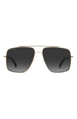 Dsquared2 60mm Square Sunglasses in Gold /Grey Shaded