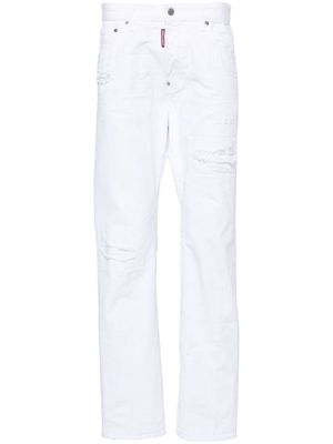 Dsquared2 642 cotton straight jeans - White