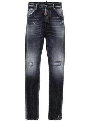Dsquared2 642 distressed straight-leg jeans - Black