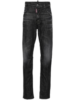 Dsquared2 642 distressed straight-leg jeans - Grey
