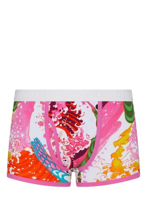 Dsquared2 abstract-pattern print cotton-blend boxers - Pink