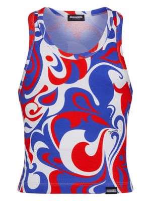 Dsquared2 abstract-print tank top - Blue