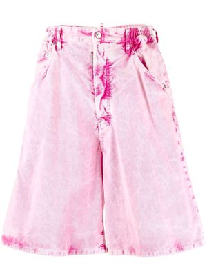 Dsquared2 acid-wash corduroy shorts - Pink