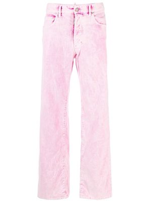 Dsquared2 acid-wash flared jeans - Pink