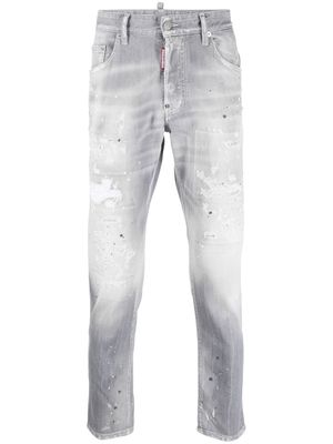 Dsquared2 acid-wash straight-leg jeans - Grey