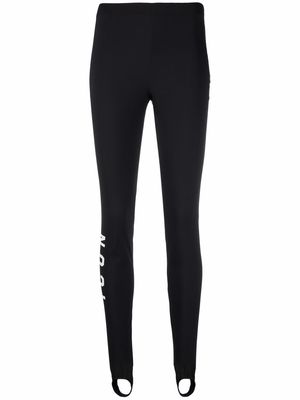 Dsquared2 ankle-strap logo-print leggings - Black