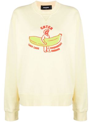Dsquared2 Banana printed sweatshirt - Neutrals