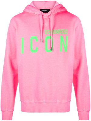Dsquared2 Be Icon Cool cotton hoodie - Pink