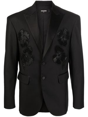 Dsquared2 bead-embellished single-breasted blazer - Black