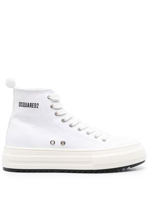 Dsquared2 Berlin platform-sole high-top sneakers - White