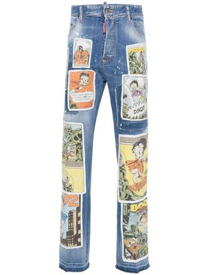 Dsquared2 Betty Boop straight-leg jeans - Blue