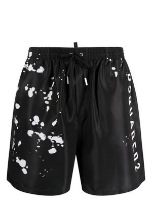 Dsquared2 bleached-effect shorts - Black