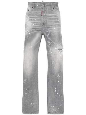 Dsquared2 bleached-effect straight-leg jeans - Grey