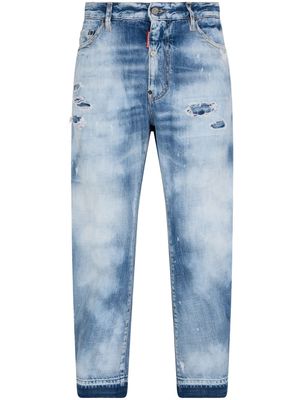Dsquared2 bleached slim-leg jeans - Blue