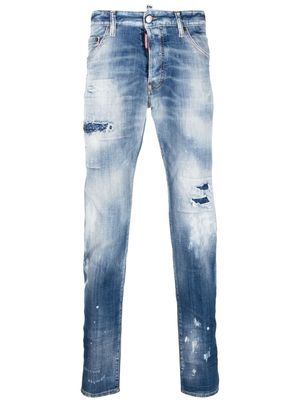 Dsquared2 bleached-wash slim-fit jeans - Blue