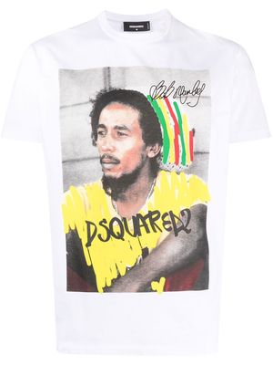 Dsquared2 Bob Marley cotton T-shirt - White