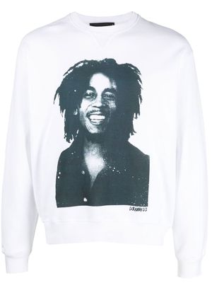 Dsquared2 Bob Marley print sweatshirt - White