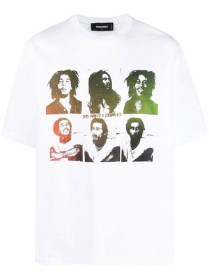Dsquared2 Bob Marley printed T-shirt - White