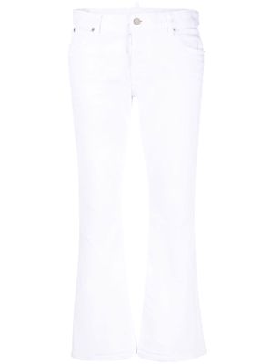 Dsquared2 bootcut cropped trousers - White