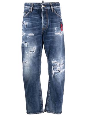 Dsquared2 Bro ripped cropped jeans - Blue