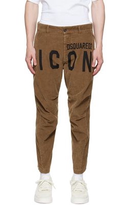 Dsquared2 Brown 'Icon' Skipper Trousers