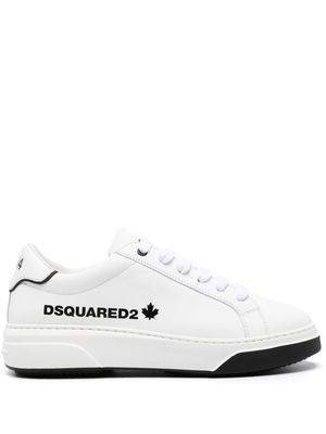 Dsquared2 Bumper lace-up leather sneakers - White
