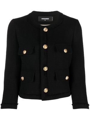 Dsquared2 button-embellished tweed jacket - Black