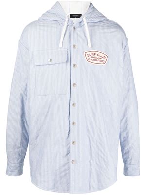 Dsquared2 button-up hooded jacket - Blue