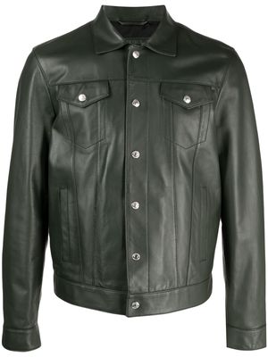 Dsquared2 button-up leather jacket - Green