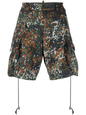 Dsquared2 camouflage-print cargo shorts - Green