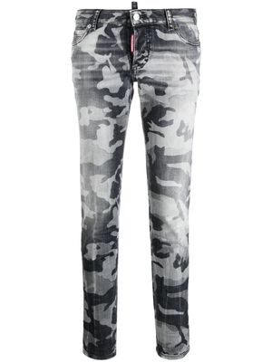 Dsquared2 camouflage-print skinny jeans - Black