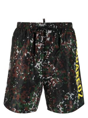 Dsquared2 camouflage-print swim shorts - Green