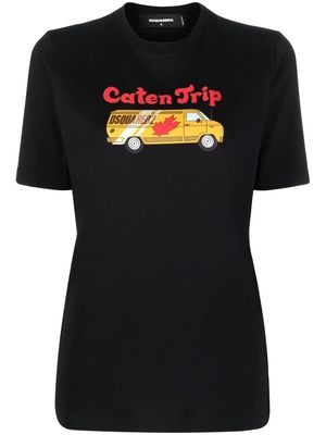 Dsquared2 car-print cotton T-shirt - Black