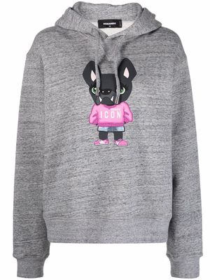 Dsquared2 cartoon-print cotton hoodie - Grey