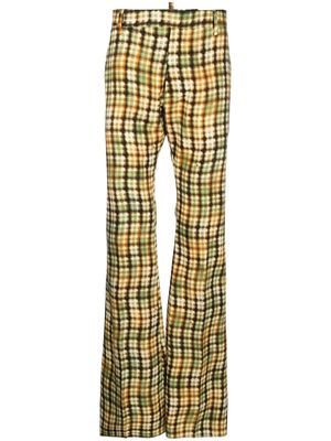 Dsquared2 check-pattern cotton trousers - Yellow