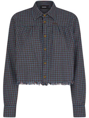 Dsquared2 checked cropped shirt - Blue