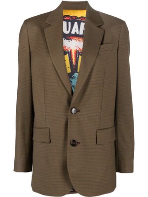 Dsquared2 checked single-breasted blazer - Brown