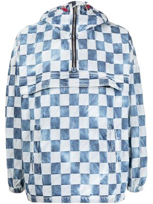 Dsquared2 checkerboard-print sports jacket - Blue