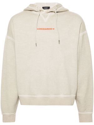 Dsquared2 Cipro Fit cotton hoodie - Neutrals