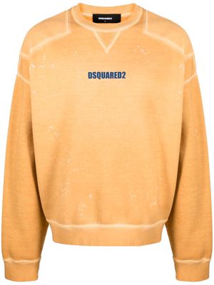 Dsquared2 Cipro logo-print cotton sweatshirt - Yellow